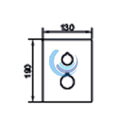 Grifo de ducha termostático para empotrar Clever (Medidas)