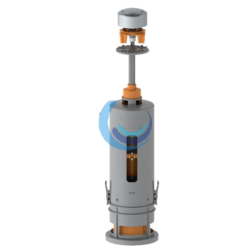 Pulsador cisterna simple (1 descarga, Cromo)