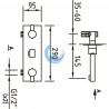 Grifo de lavabo bimando para empotrar 105 Bimini