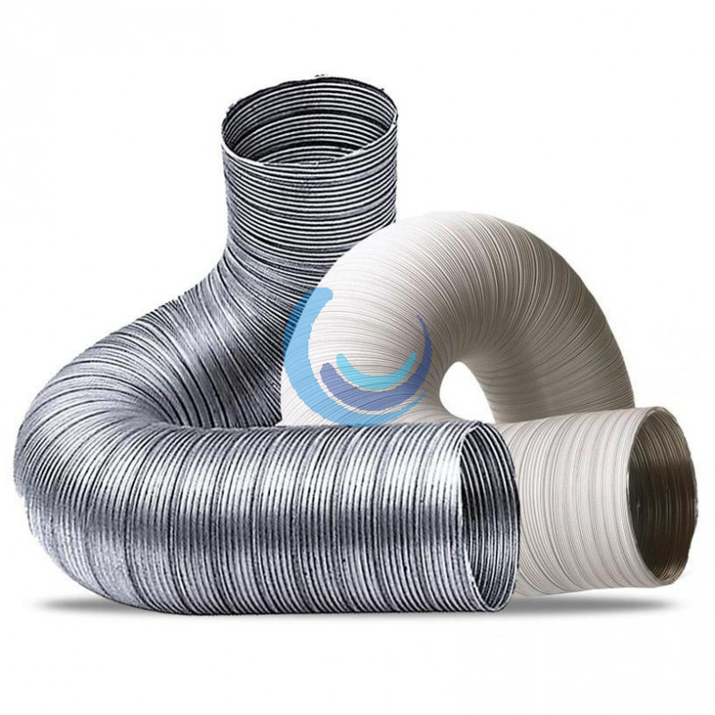 Tubo flexible circular de aluminio Blanco