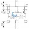 Grifo de lavabo bimando instalación en bateria 105 Bimini