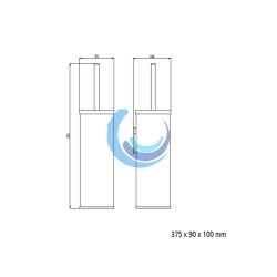 Escobillero RHIN HOTEL CROMO 375 x 90 x 100 mm