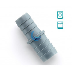 Reductor de goma para desagüe de lavadora con adaptación de 23 mm a 21 mm y conexión macho-macho