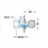 Llave de paso roscar 1/2"
(Medidas)