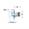 TRES Llave de paso empotrada Ø 18 mm Indice