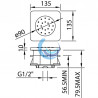 Jet hidromasaje empotrar abs 135x135 Square