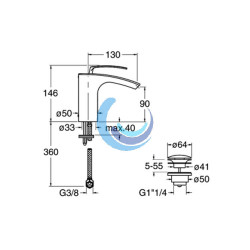 Monomando lavabo regular Bollicine