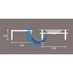 Estructura para lavabo con toallero