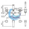 Grifo de baño-ducha bimando en bateria Bimini.(Repisa)