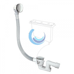 Válvula de desagüe Click-Clack para bañera con rebosadero y toma de drenaje