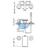 Grifo monomando para borde de bañera TRES (Medidas)