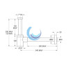 Sifón minimalista sencillo lavabo Inox satinado