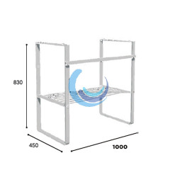 Mueble Lavabo en acero inoxidable  (Medidas)