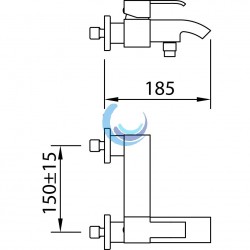 Grifo de baño-ducha monomando Marina Evo