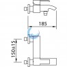 Grifo de baño-ducha monomando Marina Evo