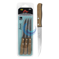 Cuchillo multiusos filo liso Pack 3 unidades