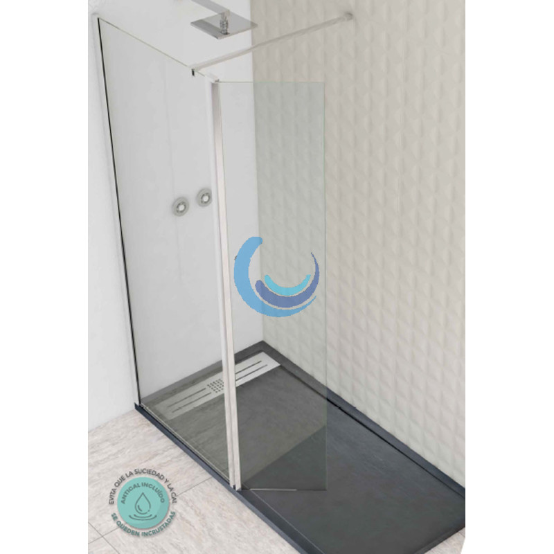 ➤ Mampara ducha frontal 1 fijo más 1 puerta abatible ➤ Open Combi D