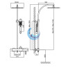 Columna de ducha termostática (Medidas)