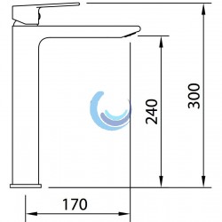 Grifo de lavabo monomando 240mm Agora Xtreme EcoNature