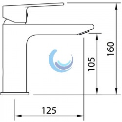 Grifo de lavabo monomando 105 mm Agora Xtreme EcoNature