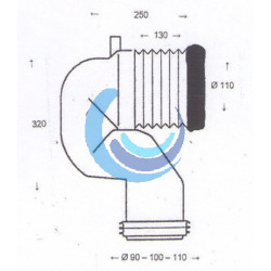 Manguito W.C. especial para los Sanitarios con Salida Dual-21/15