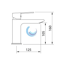 Grifo de lavabo monomando 105 mm blanco mate Agora Xtreme EcoNature