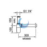 Sifón botella cilíndrico (Medidas)