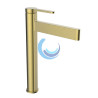 Grifo de lavabo monomando 225mm 7l/min Velvet II Oro Cepillado Cascada