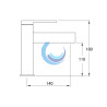 Grifo de lavabo monomando 110 mm (Medidas)