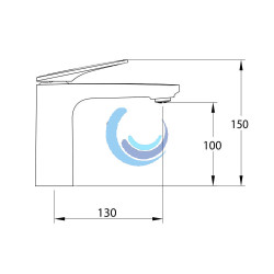 Grifo de lavabo monomando 100mm(Medidas)